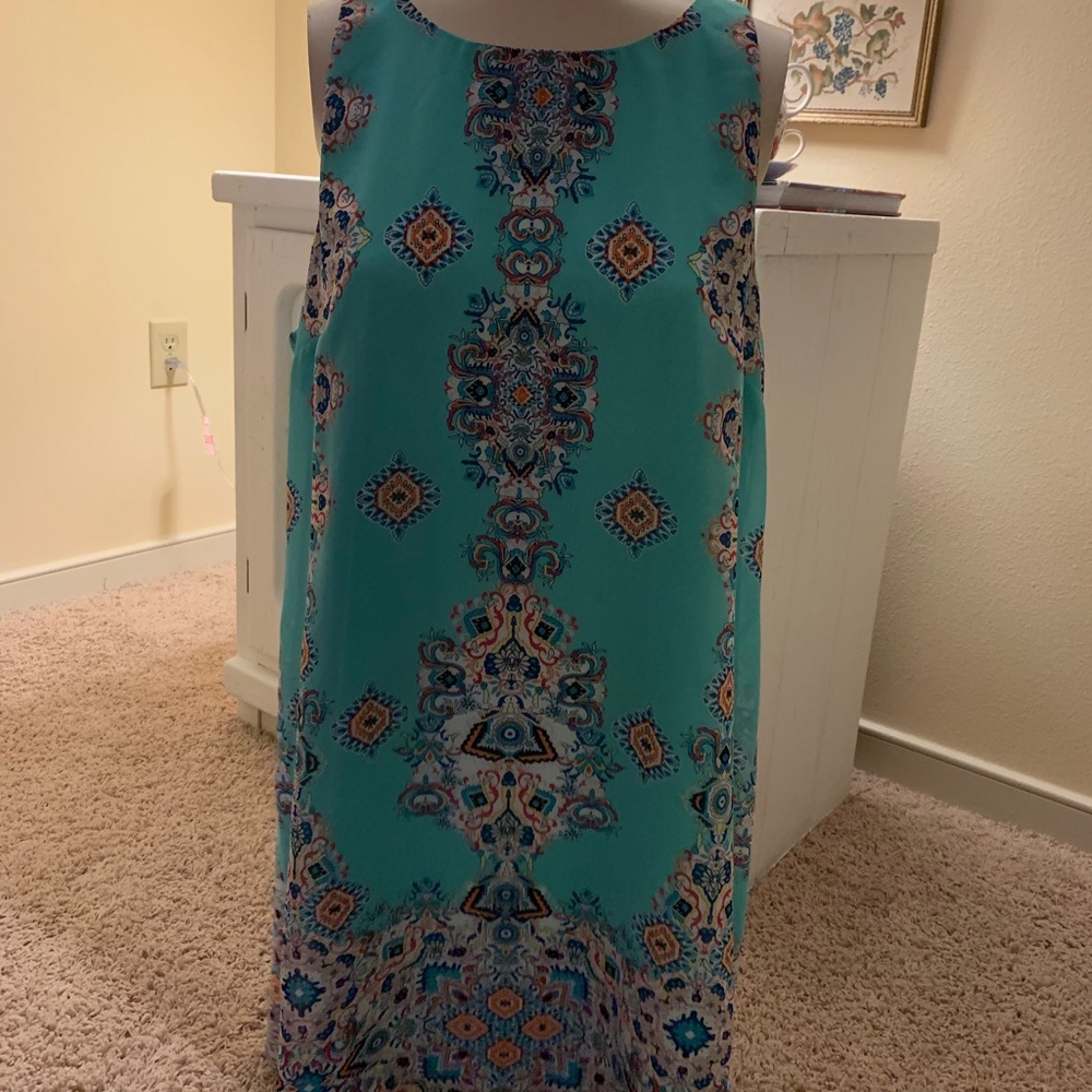 Turquoise summer dress. 👗